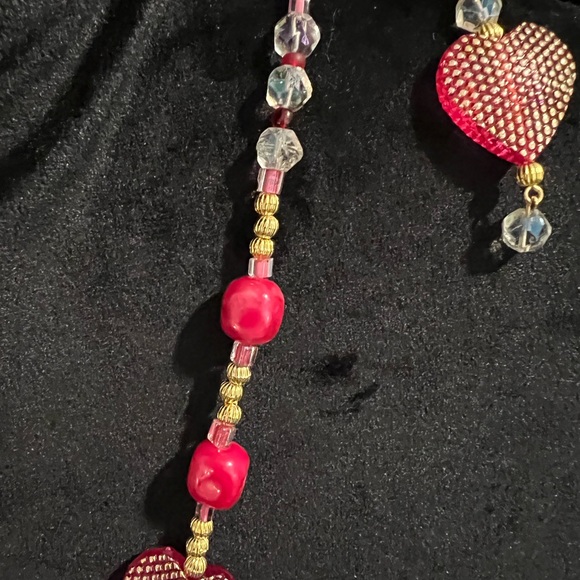 Heart jewelry set is red and gold. Perfect Valentine comes beautifully wrapped! - Picture 5 of 9